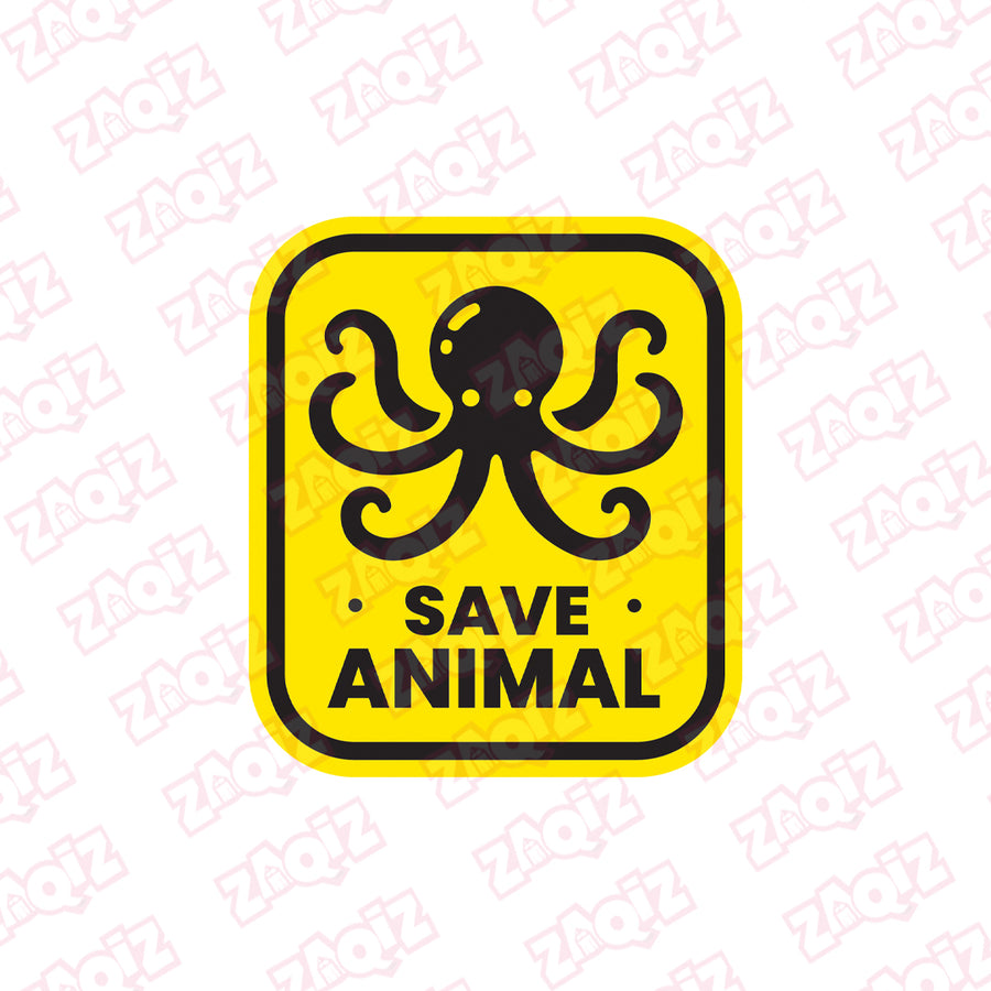 Road Safety Save Animals Sticker for Drivers