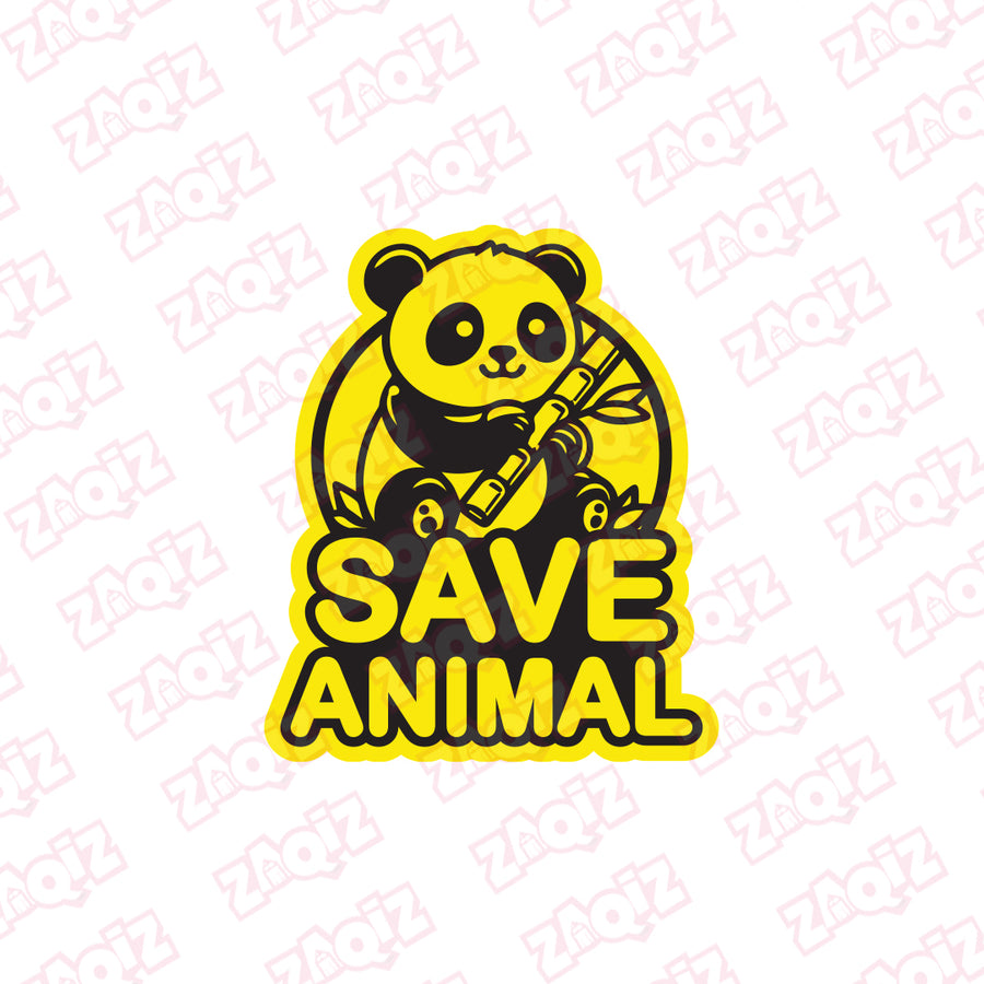 Road Awareness Save Animals Emblem