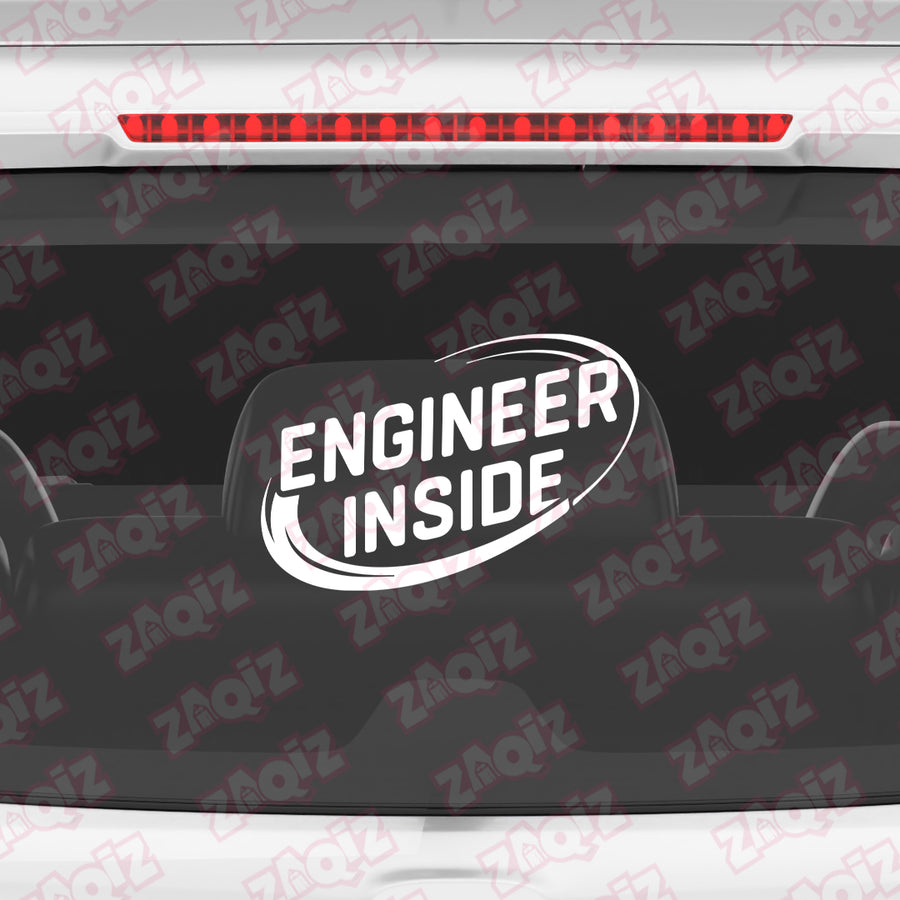 Engineer Inside Car Window Decal