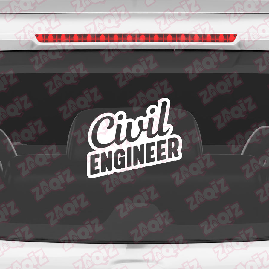 Bold Civil Engineer Car Decal
