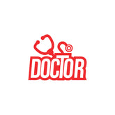 Stethoscope Design Doctor Sign for Vehicles