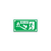 Zackzik Fire Exit Sticker – Safety Arrow Direction Sign