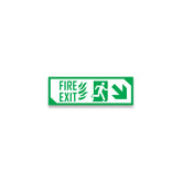 Zackzik Fire Exit Sticker – Easy to Read Safety Sticker