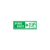 ZackzikFire Exit Sticker – Glow in the Dark Safety Label