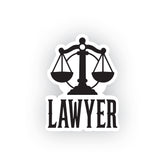 Scales of Justice Lawyer Car Sticker