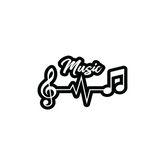 Bold Sound Wave Sticker for Musicians