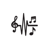 Artistic Music Notes Sticker for Trucks