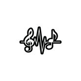 Durable Treble Clef Decal for Laptops