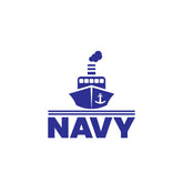 Anchor Ship Design Navy Car Window Sticker