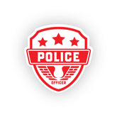 Elegant Police Officer Emblem Sticker