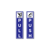 Zackzik Pull and Push Stickers for shops and offices