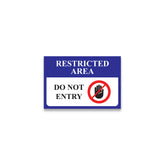 Zaqiz Restricted Area Sticker – Bold Warning Sign for Offices, Factories & Warehouses