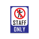 Zackziq Staff Only Sticker – No Entry Sign for Office & Workplace
