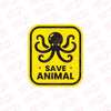 Road Safety Save Animals Sticker for Drivers
