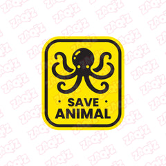 Road Safety Save Animals Sticker for Drivers