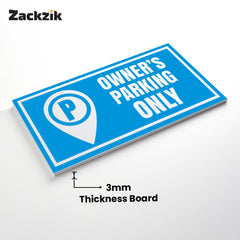 Owner Parking Sign Board for Apartment & Office | Sleek Design