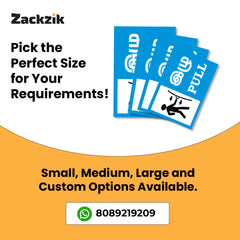 Zackzik Pull and Push Sign Boards for home and business use