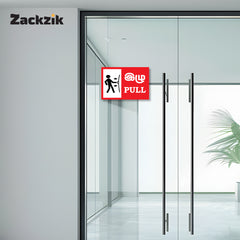 Zackzik Pull and Push Sign Boards for home and business use