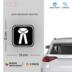 Zaqiz Stickers Advocate Logo Stickers – Stylish Identity for Vehicles