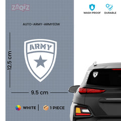 Bold Army Shield Sticker for Vehicles