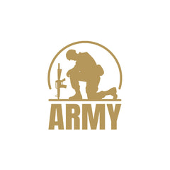 Bold Army Warning Tag for Road Awareness