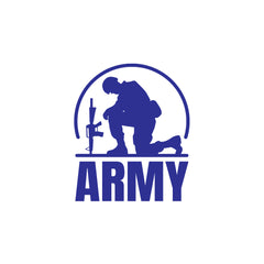 Bold Army Warning Tag for Road Awareness