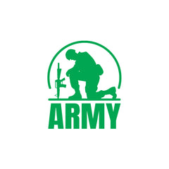 Bold Army Warning Tag for Road Awareness