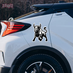 Car Bonnet Bull Sticker – Bold and Striking Shape