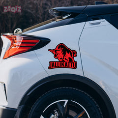 Angry Bull Head Sticker for Car and Bike