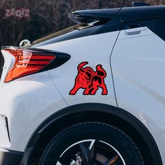 Bull Horn Logo Sticker – Aggressive Look Design