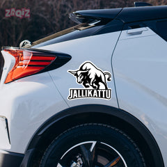 Angry Bull Head Sticker for Car and Bike