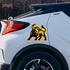 Bull Horn Logo Sticker – Aggressive Look Design