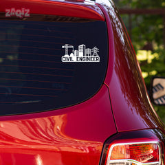 Civil Engineer Emblem Sticker for Cars