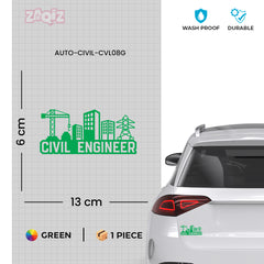 Civil Engineer Emblem Sticker for Cars