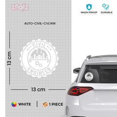 Elegant Civil Engineer Sticker for SUVs