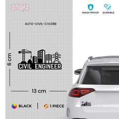 Civil Engineer Emblem Sticker for Cars