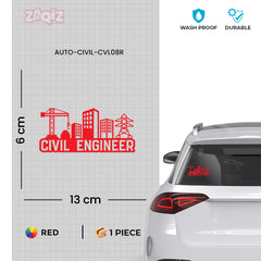 Civil Engineer Emblem Sticker for Cars