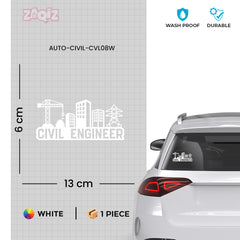 Civil Engineer Emblem Sticker for Cars