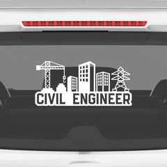Civil Engineer Emblem Sticker for Cars