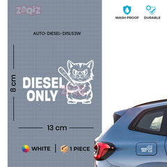 Diesel Fuel Cap Warning Sticker