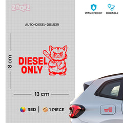 Diesel Fuel Cap Warning Sticker