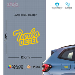 Minimal Design Diesel Tank Label Decal