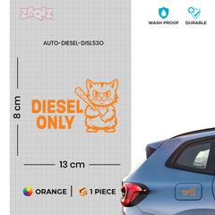 Diesel Fuel Cap Warning Sticker