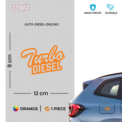 Minimal Design Diesel Tank Label Decal