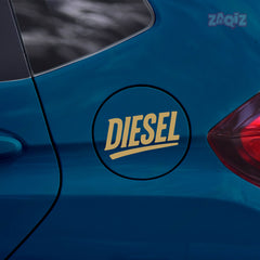 Trendy Diesel Sticker for Car Fuel Tank Cap | Easy Peel & Stick