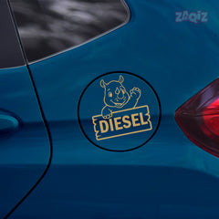 Minimalist Diesel Sticker for Car | Simple & Sleek