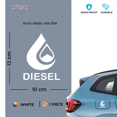 Diesel Sticker for Car | Vibrant Fuel Tank Label