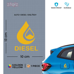 Diesel Sticker for Car | Vibrant Fuel Tank Label