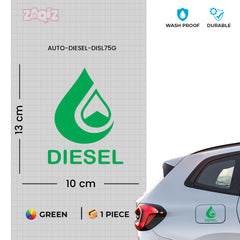 Diesel Sticker for Car | Vibrant Fuel Tank Label