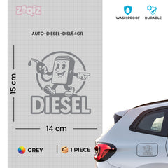 Premium Diesel Sticker for Car | Waterproof Fuel Tank Decal